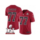 Men's Nike Atlanta Falcons #77 Ra'Shede Hageman Limited Red Rush Super Bowl LI 51 NFL Jersey