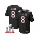 Men's Nike Atlanta Falcons #8 Matt Schaub Elite Black Alternate Super Bowl LI 51 NFL Jersey