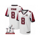 Men's Nike Atlanta Falcons #8 Matt Schaub Elite White Super Bowl LI 51 NFL Jersey