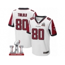 Men's Nike Atlanta Falcons #80 Levine Toilolo Elite White Super Bowl LI 51 NFL Jersey