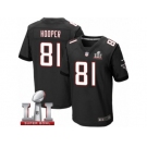 Men's Nike Atlanta Falcons #81 Austin Hooper Elite Black Alternate Super Bowl LI 51 NFL Jersey