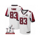 Men's Nike Atlanta Falcons #83 Jacob Tamme Elite White Super Bowl LI 51 NFL Jersey