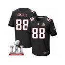 Men's Nike Atlanta Falcons #88 Tony Gonzalez Elite Black Alternate Super Bowl LI 51 NFL Jersey