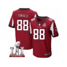 Men's Nike Atlanta Falcons #88 Tony Gonzalez Elite Red Team Color Super Bowl LI 51 NFL Jersey