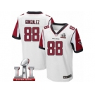 Men's Nike Atlanta Falcons #88 Tony Gonzalez Elite White Super Bowl LI 51 NFL Jersey