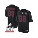 Men's Nike Atlanta Falcons #88 Tony Gonzalez Limited Black Impact Super Bowl LI 51 NFL Jersey