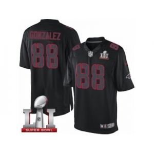 Men's Nike Atlanta Falcons #88 Tony Gonzalez Limited Black Impact Super Bowl LI 51 NFL Jersey