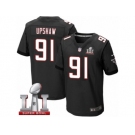 Men's Nike Atlanta Falcons #91 Courtney Upshaw Elite Black Alternate Super Bowl LI 51 NFL Jersey