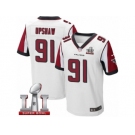 Men's Nike Atlanta Falcons #91 Courtney Upshaw Elite White Super Bowl LI 51 NFL Jersey