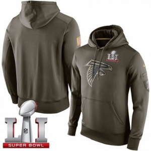 NFL Men's Atlanta Falcons Nike Olive Salute To Service KO Performance Super Bowl LI 51 Hoodie