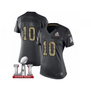 Women's Nike Atlanta Falcons #10 Steve Bartkowski Limited Black 2016 Salute to Service Super Bowl LI 51 NFL Jersey
