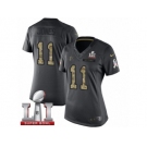 Women's Nike Atlanta Falcons #11 Julio Jones Limited Black 2016 Salute to Service Super Bowl LI 51 NFL Jersey