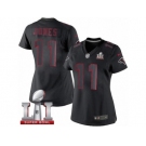 Women's Nike Atlanta Falcons #11 Julio Jones Limited Black Impact Super Bowl LI 51 NFL Jersey