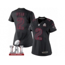 Women's Nike Atlanta Falcons #2 Matt Ryan Limited Black Impact Super Bowl LI 51 NFL Jersey