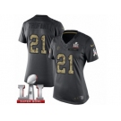 Women's Nike Atlanta Falcons #21 Desmond Trufant Limited Black 2016 Salute to Service Super Bowl LI 51 NFL Jersey