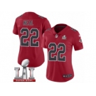 Women's Nike Atlanta Falcons #22 Keanu Neal Limited Red Rush Super Bowl LI 51 NFL Jersey
