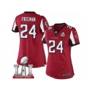 Women's Nike Atlanta Falcons #24 Devonta Freeman Limited Red Team Color Super Bowl LI 51 NFL Jersey