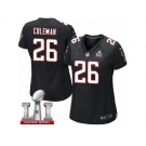Women's Nike Atlanta Falcons #26 Tevin Coleman Limited Black Alternate Super Bowl LI 51 NFL Jersey