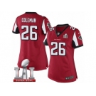 Women's Nike Atlanta Falcons #26 Tevin Coleman Limited Red Team Color Super Bowl LI 51 NFL Jersey