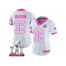 Women's Nike Atlanta Falcons #38 Dashon Goldson Limited White Pink Rush Fashion Super Bowl LI 51 NFL Jersey