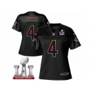 Women's Nike Atlanta Falcons #4 Brett Favre Game Black Fashion Super Bowl LI 51 NFL Jersey