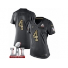 Women's Nike Atlanta Falcons #4 Brett Favre Limited Black 2016 Salute to Service Super Bowl LI 51 NFL Jersey