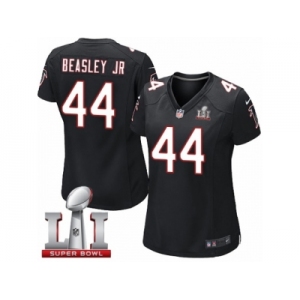 Women's Nike Atlanta Falcons #44 Vic Beasley Limited Black Alternate Super Bowl LI 51 NFL Jersey