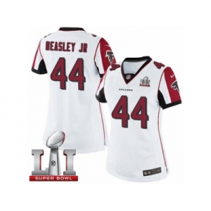 Women's Nike Atlanta Falcons #44 Vic Beasley Limited White Super Bowl LI 51 NFL Jersey