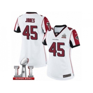 Women's Nike Atlanta Falcons #45 Deion Jones Limited White Super Bowl LI 51 NFL Jersey