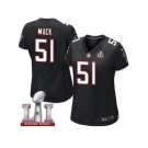 Women's Nike Atlanta Falcons #51 Alex Mack Limited Black Alternate Super Bowl LI 51 NFL Jersey