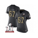 Women's Nike Atlanta Falcons #67 Andy Levitre Limited Black 2016 Salute to Service Super Bowl LI 51 NFL Jersey