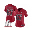 Women's Nike Atlanta Falcons #67 Andy Levitre Limited Red Rush Super Bowl LI 51 NFL Jersey