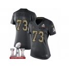 Women's Nike Atlanta Falcons #73 Ryan Schraeder Limited Black 2016 Salute to Service Super Bowl LI 51 NFL Jersey