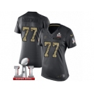 Women's Nike Atlanta Falcons #77 Ra'Shede Hageman Limited Black 2016 Salute to Service Super Bowl LI 51 NFL Jersey