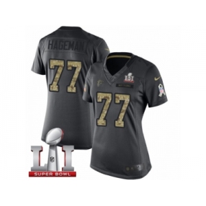 Women's Nike Atlanta Falcons #77 Ra'Shede Hageman Limited Black 2016 Salute to Service Super Bowl LI 51 NFL Jersey