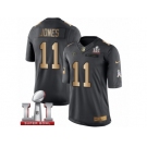 Youth Nike Atlanta Falcons #11 Julio Jones Limited Black Gold Salute to Service Super Bowl LI 51 NFL Jersey