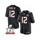 Youth Nike Atlanta Falcons #12 Mohamed Sanu Limited Black Alternate Super Bowl LI 51 NFL Jersey