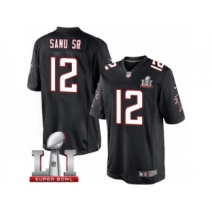 Youth Nike Atlanta Falcons #12 Mohamed Sanu Limited Black Alternate Super Bowl LI 51 NFL Jersey