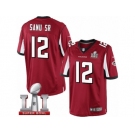 Youth Nike Atlanta Falcons #12 Mohamed Sanu Limited Red Team Color Super Bowl LI 51 NFL Jersey