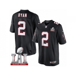Youth Nike Atlanta Falcons #2 Matt Ryan Limited Black Alternate Super Bowl LI 51 NFL Jersey