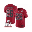 Youth Nike Atlanta Falcons #26 Tevin Coleman Limited Red Rush Super Bowl LI 51 NFL Jersey