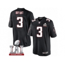 Youth Nike Atlanta Falcons #3 Matt Bryant Limited Black Alternate Super Bowl LI 51 NFL Jersey