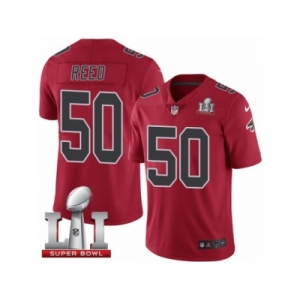 Youth Nike Atlanta Falcons #50 Brooks Reed Limited Red Rush Super Bowl LI 51 NFL Jersey