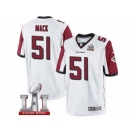 Youth Nike Atlanta Falcons #51 Alex Mack Limited White Super Bowl LI 51 NFL Jersey