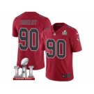 Youth Nike Atlanta Falcons #90 Derrick Shelby Limited Red Rush Super Bowl LI 51 NFL Jersey