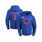 Chicago Cubs #1 Kosuke Fukudome Blue 2016 World Series Champions Primary Logo Pullover Baseball Hoodie