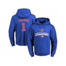 Chicago Cubs #1 Kosuke Fukudome Blue 2016 World Series Champions Pullover Baseball Hoodie