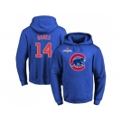 Chicago Cubs #14 Ernie Banks Blue 2016 World Series Champions Primary Logo Pullover Baseball Hoodie
