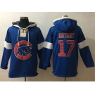 Chicago Cubs #17 Kris Bryant Blue Pullover MLB Hoodie