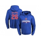 Chicago Cubs #26 Billy Williams Blue 2016 World Series Champions Pullover Baseball Hoodie